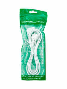 Кабель питания сетевой C7 угловой 1.5м Орбита OT-ELS10 Белый